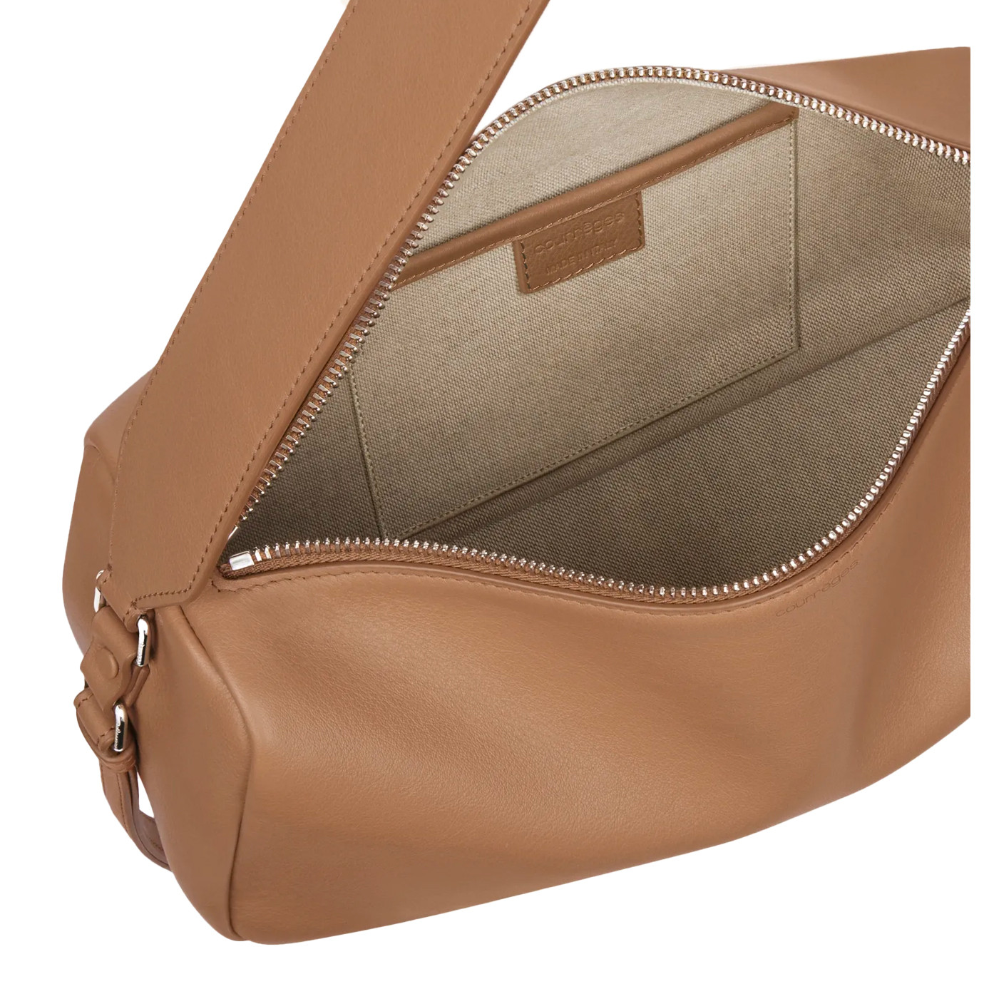 Visuel 6 : Courrèges | Sac Three Sixty médium en cuir bronze | Boutique Parenthese Bordeaux