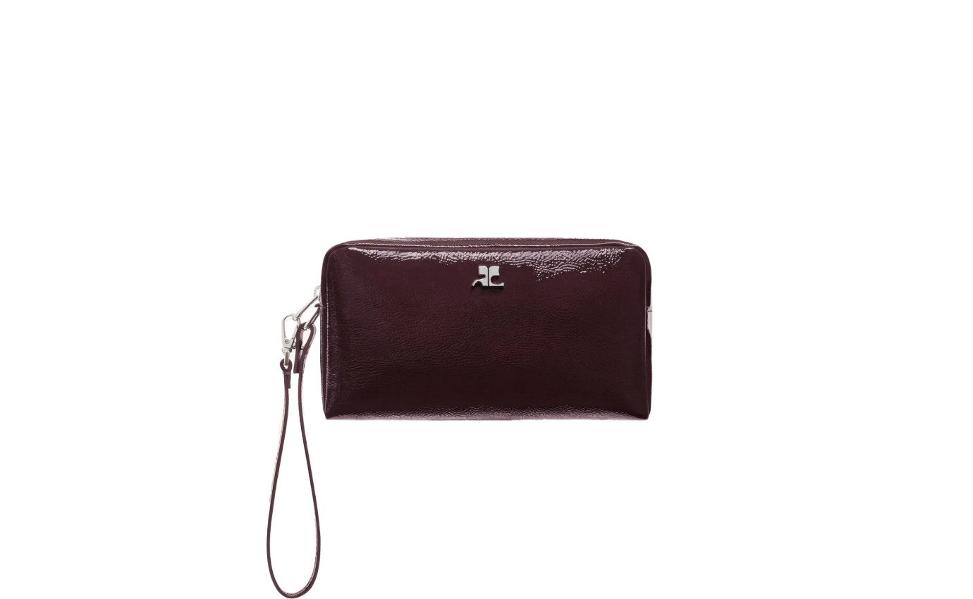 Visuel 1 : Collection Courrèges Bordeaux | Pochette beauty vinyle bordeaux| Boutique Parenthese