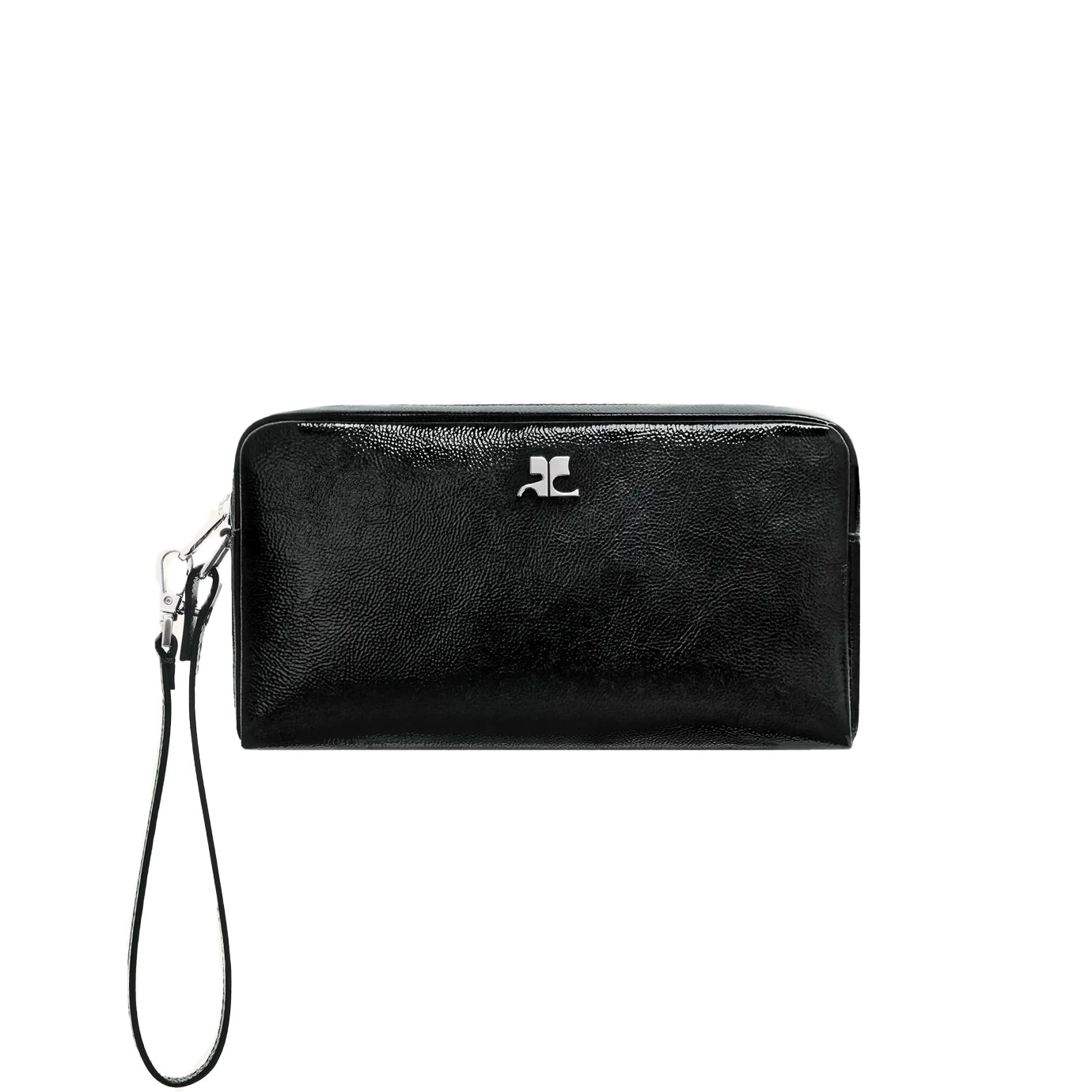 Visuel 1 : Collection Courrèges Bordeaux | Pochette beauty vinyle noir| Boutique Parenthese