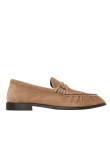 Visuel 1 : Saint Laurent Chaussure | Le loafer Supple en veau velours nude | Boutique Parenthese Bordeaux