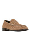 Visuel 4 : Saint Laurent Chaussure | Le loafer Supple en veau velours nude | Boutique Parenthese Bordeaux