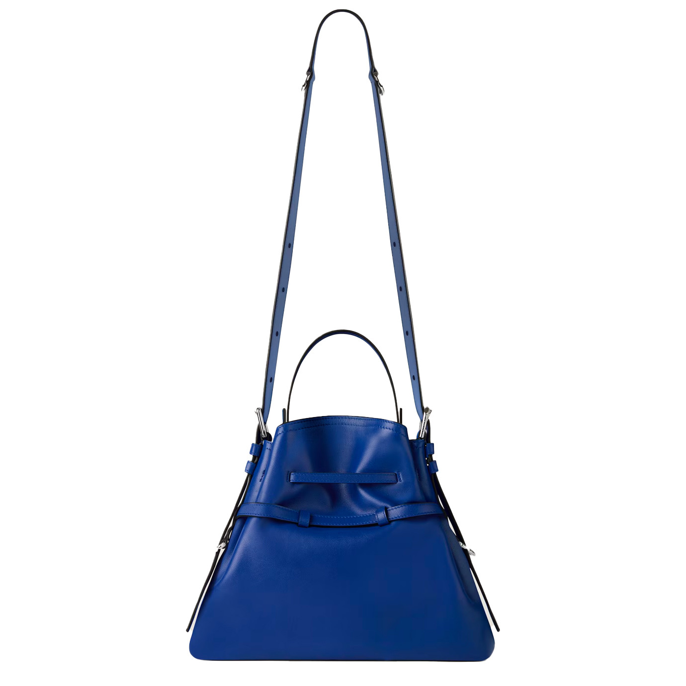 Visuel 4 : Givenchy | Sac Voyou bucket small en cuir cobalt| Boutique de sacs luxe Parenthese