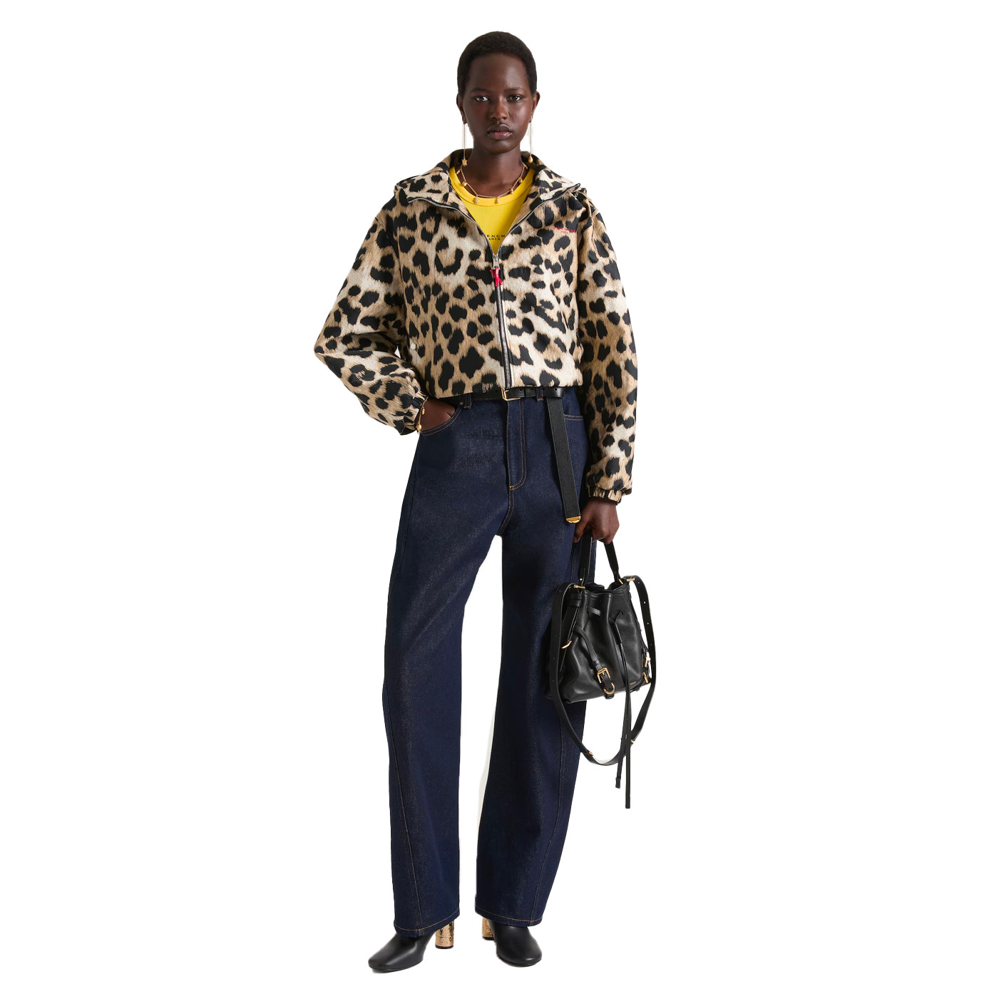 Visuel 3 : Givenchy | Sac Voyou bucket small en cuir noir| Boutique de sacs luxe Parenthese