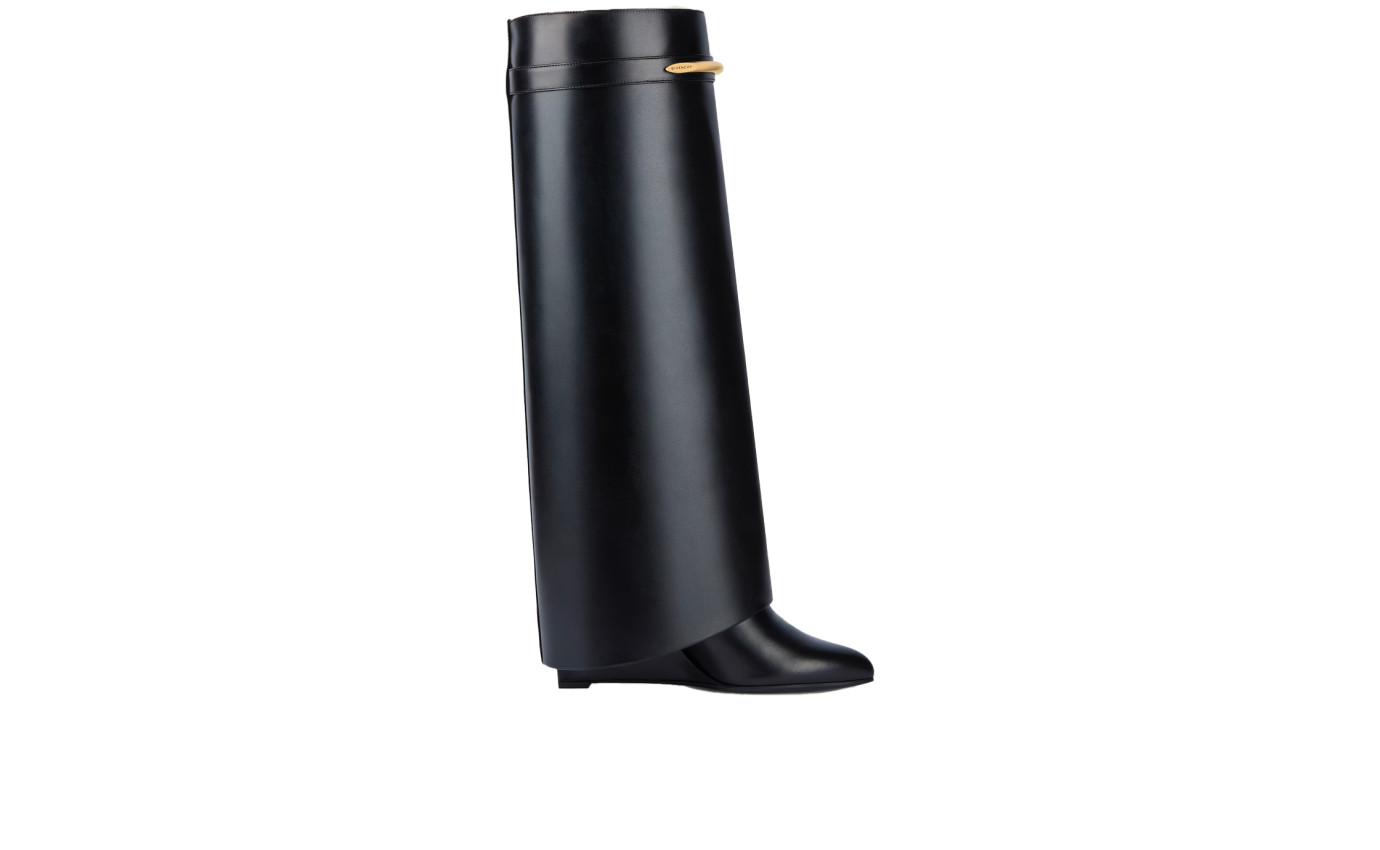 Visuel 1 : Givenchy | Botte Shark Pinch en cuir noir| Boutique Parenthese