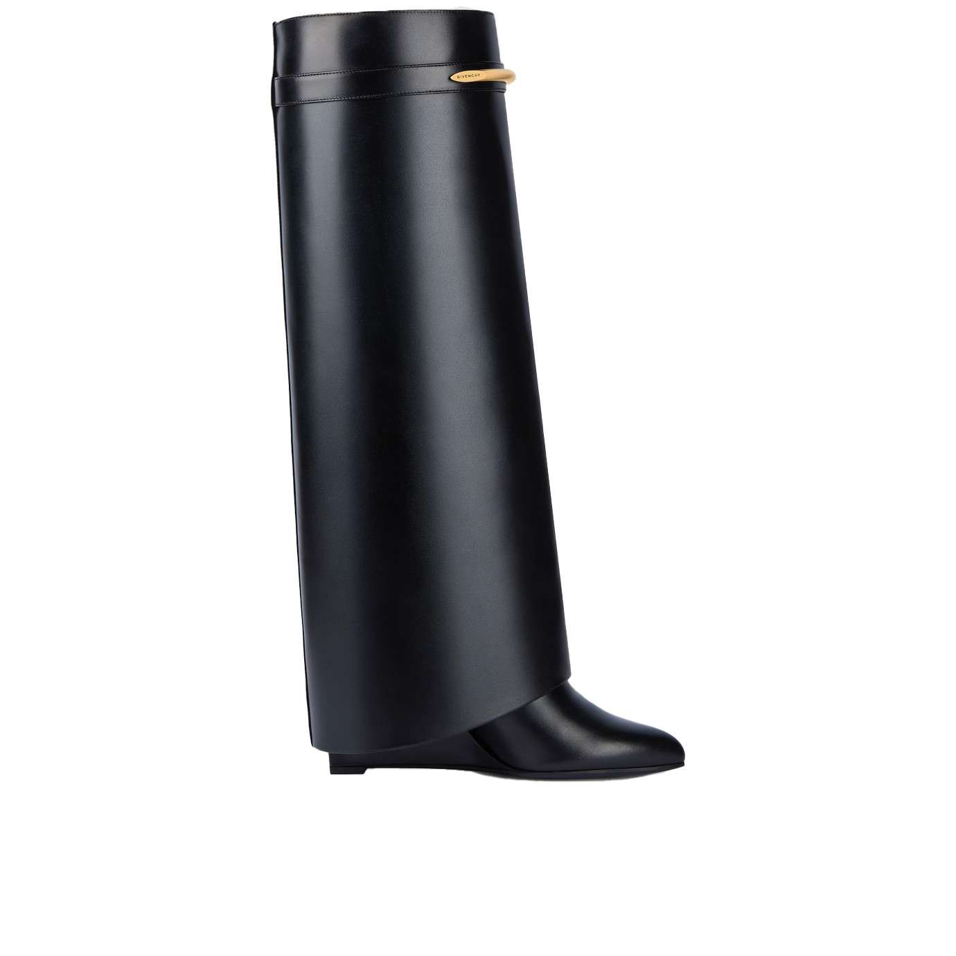Visuel 1 : Givenchy | Botte Shark Pinch en cuir noir| Boutique Parenthese