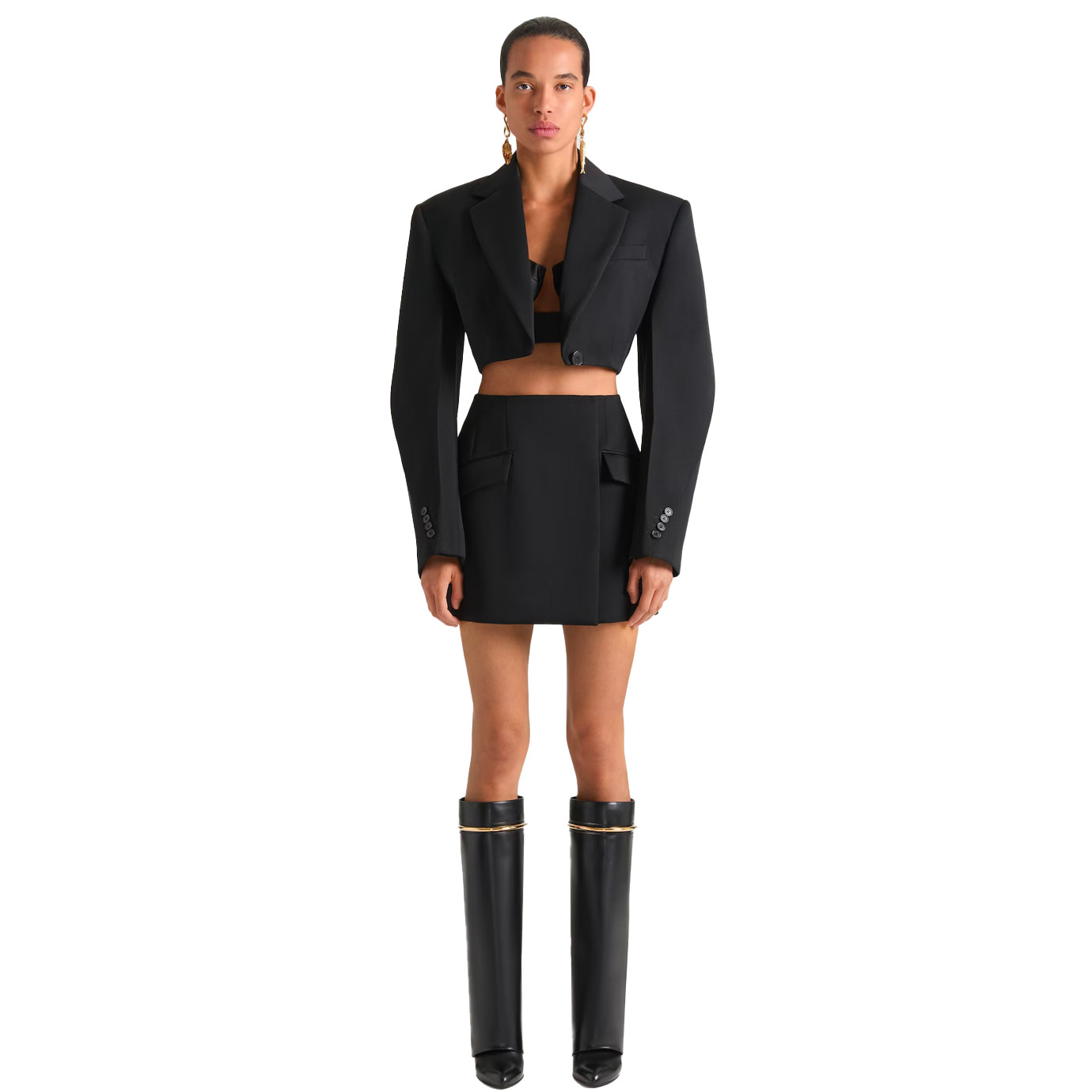Visuel 2 : Givenchy | Botte Shark Pinch en cuir noir| Boutique Parenthese