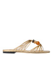 Visuel 1 : Collection Jimmy Choo| Mule plate Lova gold | Boutique Parenthese Bordeaux