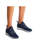 Visuel 2 : jimmy Choo | Sneakers Veles en cachemire marine| Boutique Parenthese Bordeaux