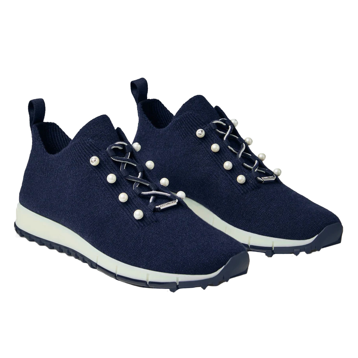 Visuel 3 : jimmy Choo | Sneakers Veles en cachemire marine| Boutique Parenthese Bordeaux
