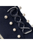 Visuel 4 : jimmy Choo | Sneakers Veles en cachemire marine| Boutique Parenthese Bordeaux