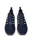 Visuel 5 : jimmy Choo | Sneakers Veles en cachemire marine| Boutique Parenthese Bordeaux