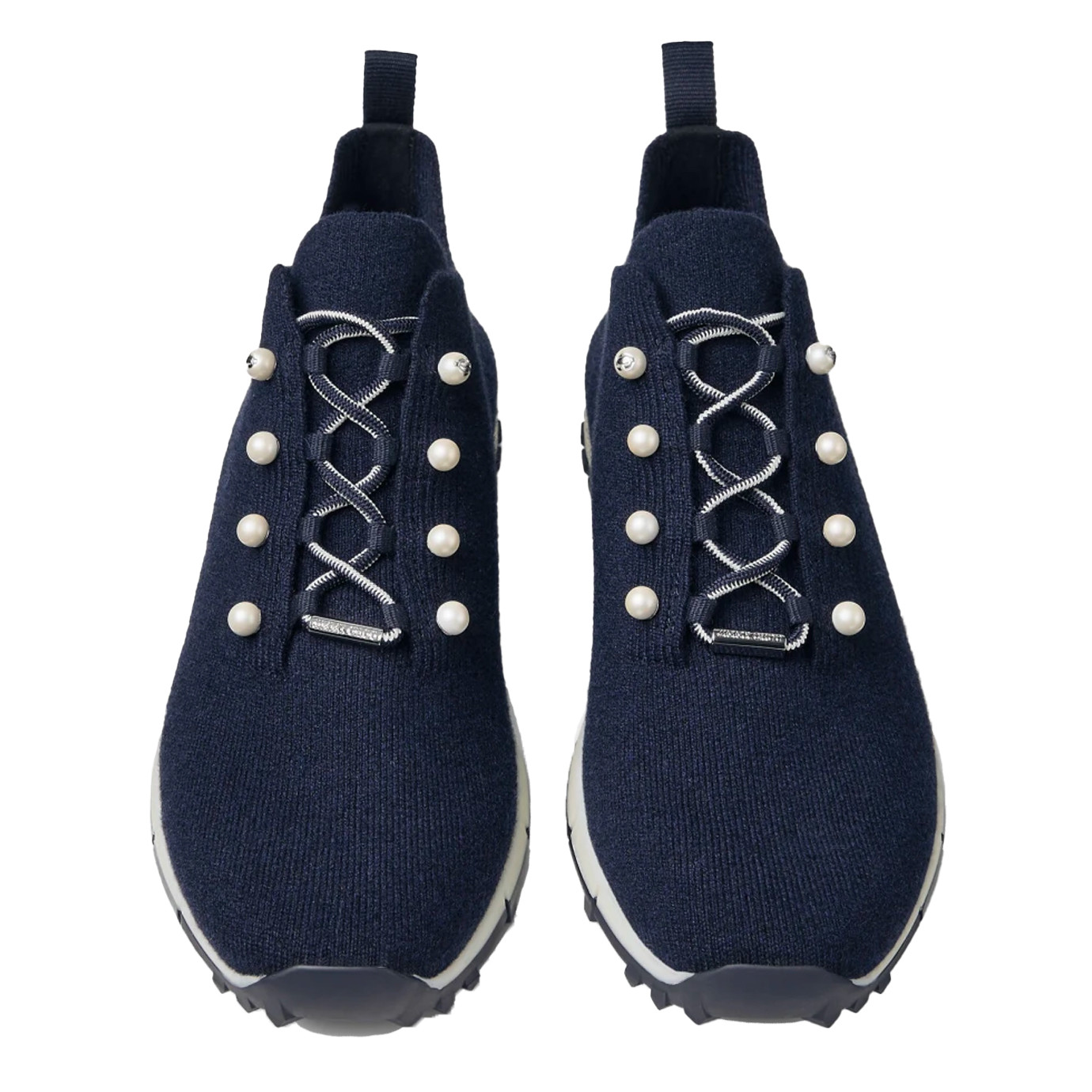 Visuel 5 : jimmy Choo | Sneakers Veles en cachemire marine| Boutique Parenthese Bordeaux