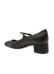 Visuel 2 : Collection René Caovilla Bordeaux | Kristen Mary Jane en cuir noir| Boutique de chaussures de Luxe pour femme