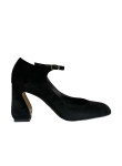 Visuel 1 : Collection Si Rossi Bordeaux | Escarpin Mary Jane en velours noir| Boutique de sac de Luxe Parenthese Bordeaux