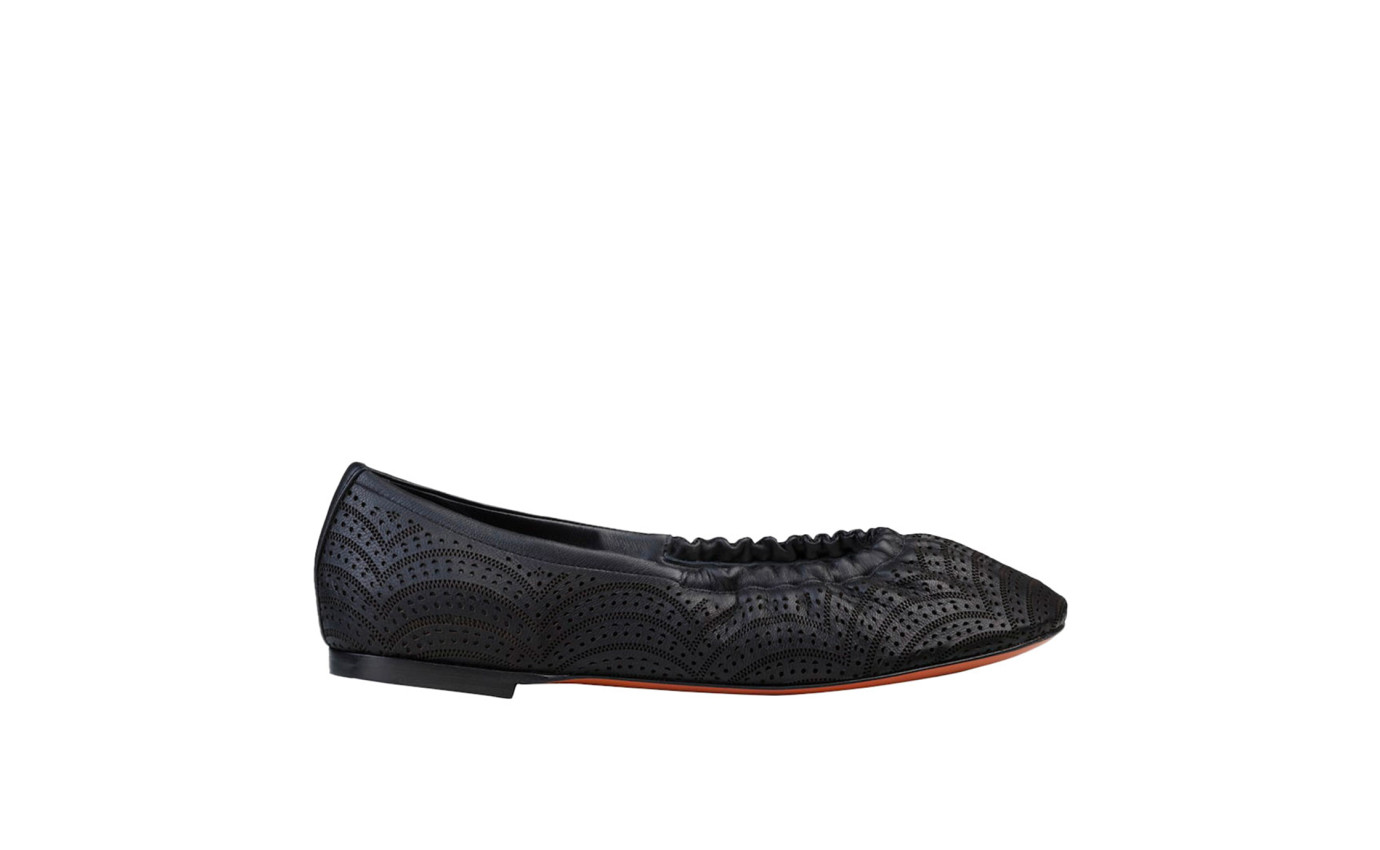 Visuel 1 : Alaïa | Ballerine en cuir noir | Boutique Parenthese