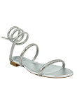 Visuel 2 : René Caovilla |Chaussures de luxe pour femme |Sandales Juniper plate argent| Boutique Parenthese Bordeaux