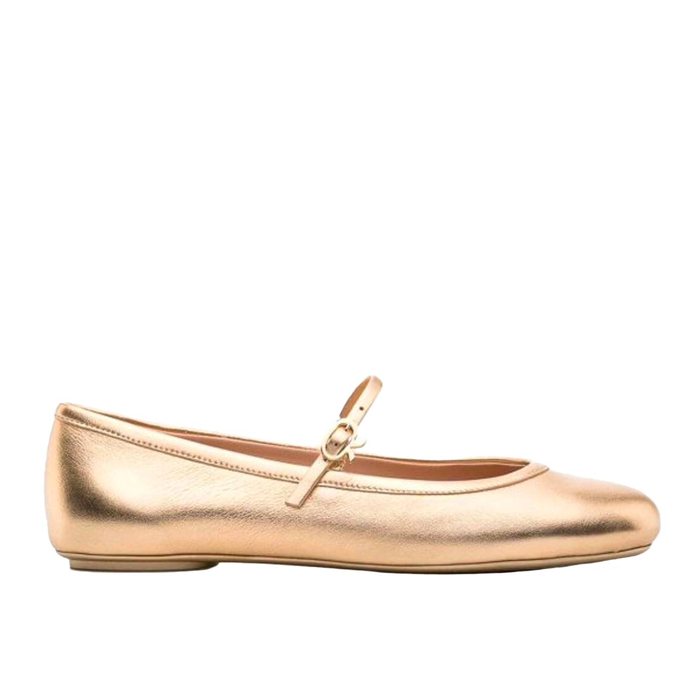 Visuel 1 : Collection Gianvito Rossi | Ballerine Carla or | Boutique de chaussures de Luxe| Parenthese Bordeaux