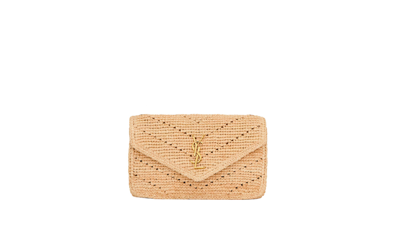 Visuel 1 : Saint Laurent Sac | Loulou small en raphia et bijouterie or | Boutique Parenthese Bordeaux