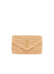 Visuel 1 : Saint Laurent Sac | Loulou small en raphia et bijouterie or | Boutique Parenthese Bordeaux