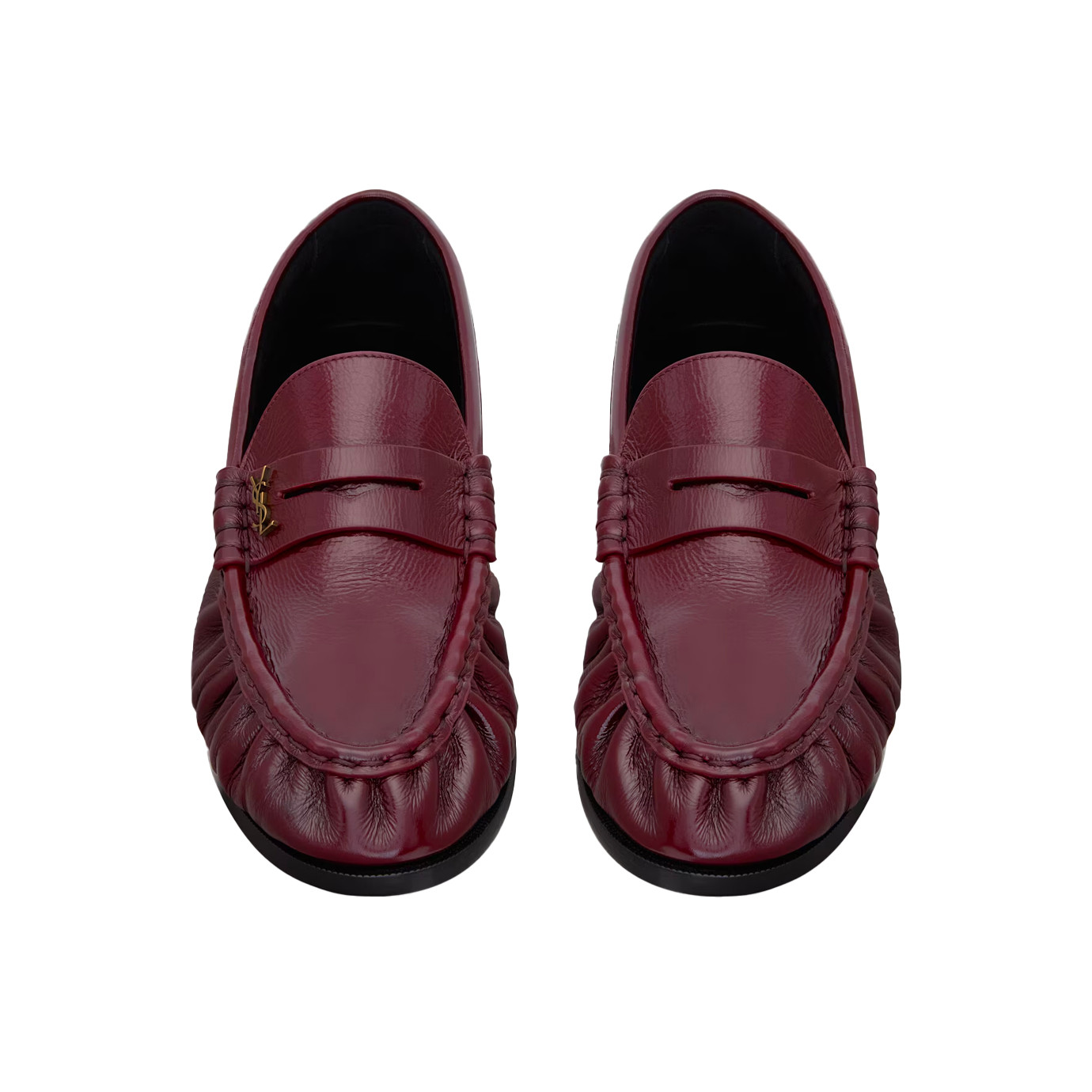 Visuel 2 : Saint Laurent Chaussure | Le loafer Supple en cuir vintage bordeaux| Boutique Parenthese Bordeaux
