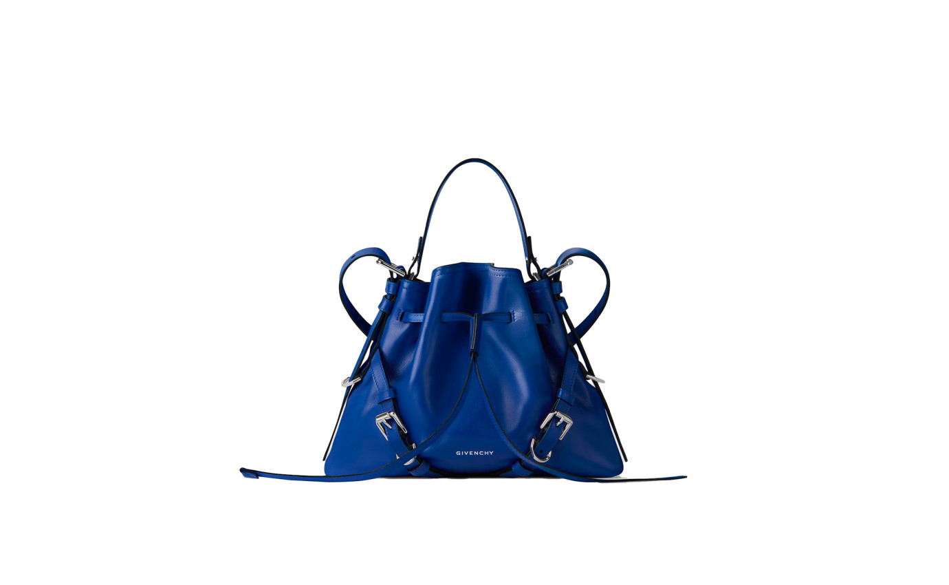 Visuel 1 : Givenchy | Sac Voyou bucket small en cuir cobalt| Boutique de sacs luxe Parenthese