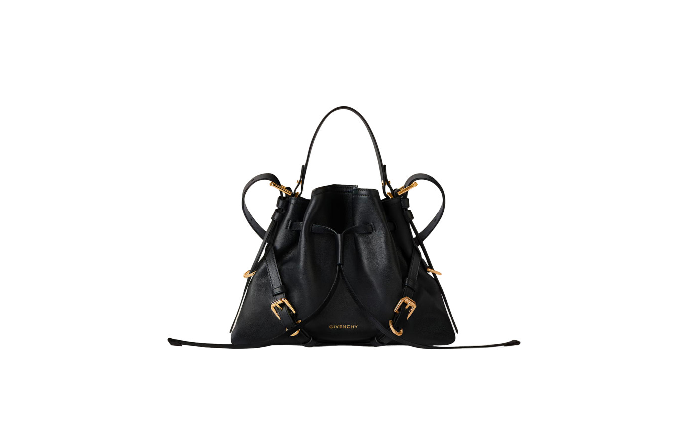 Visuel 1 : Givenchy | Sac Voyou bucket small en cuir noir| Boutique de sacs luxe Parenthese