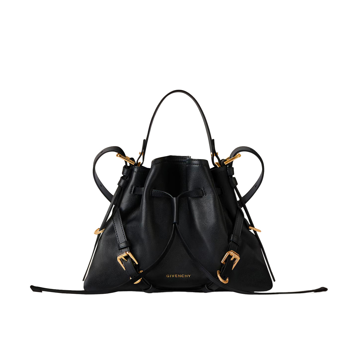 Visuel 1 : Givenchy | Sac Voyou bucket small en cuir noir| Boutique de sacs luxe Parenthese