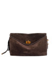Visuel 1 : Collection Balenciaga Bordeaux | Sac Le 7 en veau velours moka et cuir nappa rubis| Sac de Luxe Parenthese Bordeaux