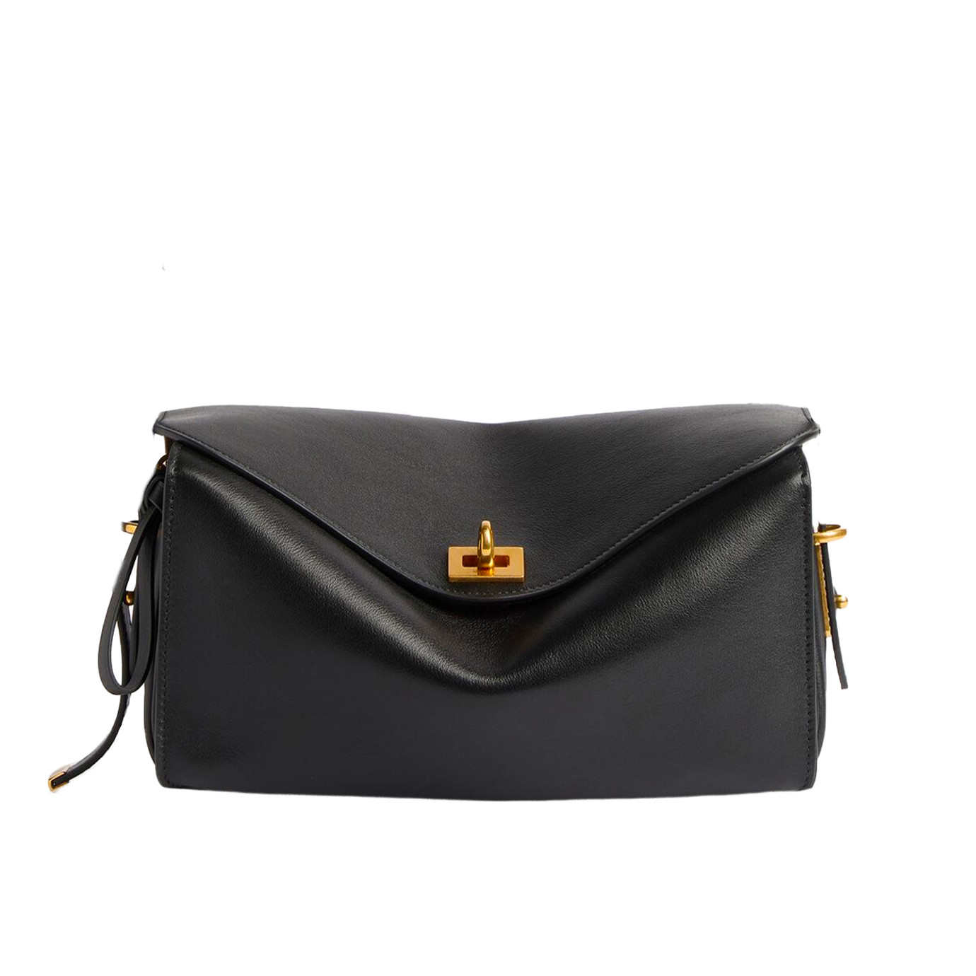 Visuel 1 : Collection Balenciaga Bordeaux | Sac Le 7 en cuir noir et veau velours muscade| Sac de Luxe Parenthese Bordeaux