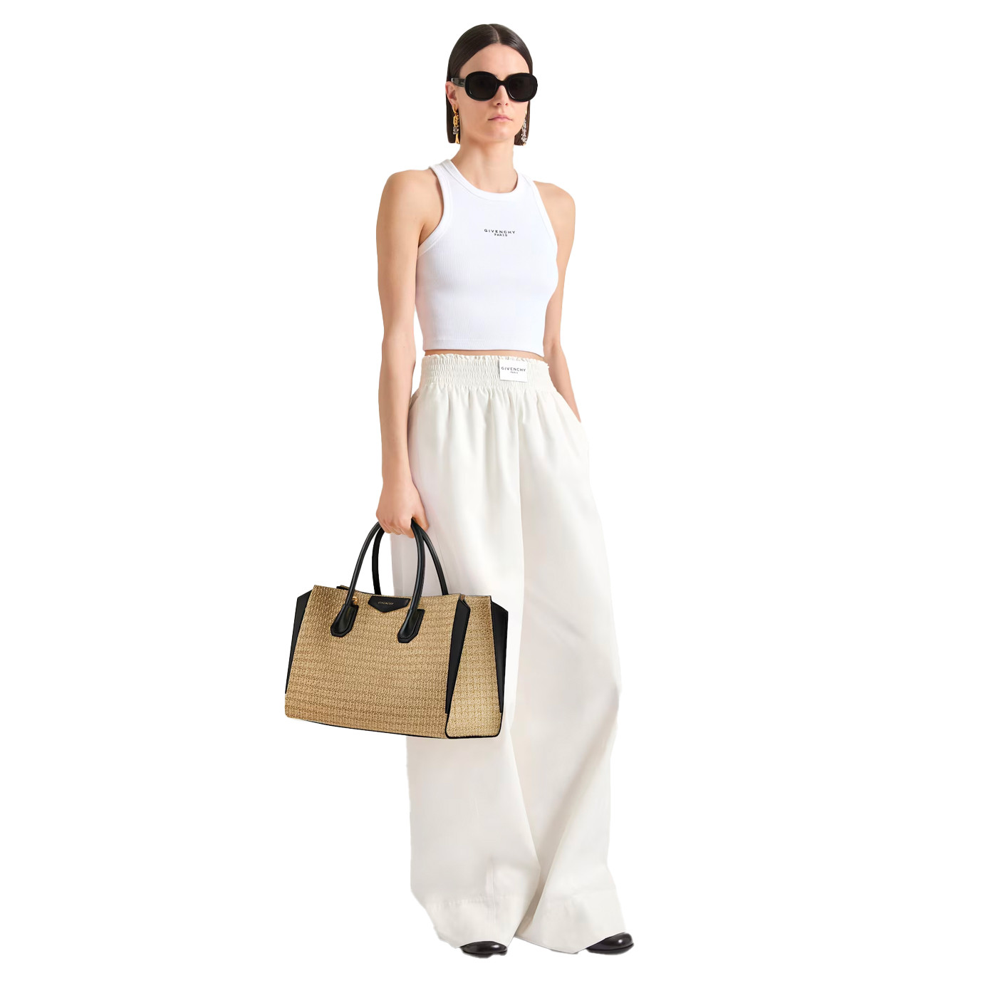 Visuel 5 : Collection Givenchy Bordeaux | Sac Antigona catchall medium en raphia | Boutique Parenthese Bordeaux