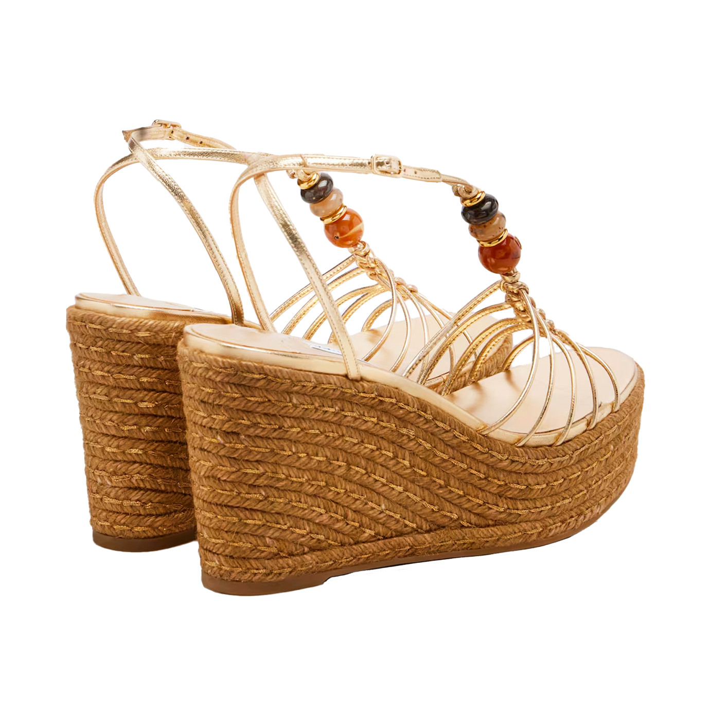 Visuel 3 : Collection Jimmy Choo| Compensé Lemi 100 gold | Boutique Parenthese Bordeaux