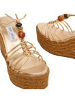 Visuel 3 : Collection Jimmy Choo| Compensé Lemi 100 gold | Boutique Parenthese Bordeaux