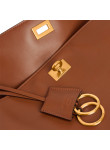 Visuel 6 : Collection Balenciaga Bordeaux | Sac Rodeo médium en cuir new tan| Sac de Luxe Parenthese Bordeaux