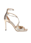 Visuel 1 : Jimmy Choo | Sandale Azia 9,5 cm platinum | Boutique Parenthese Bordeaux