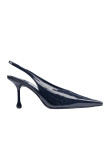 Visuel 1 : jimmy Choo | Escarpin Isa en croco marine| Boutique Parenthese Bordeaux