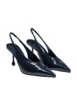 Visuel 2 : jimmy Choo | Escarpin Isa en croco marine| Boutique Parenthese Bordeaux