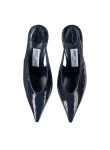 Visuel 4 : jimmy Choo | Escarpin Isa en croco marine| Boutique Parenthese Bordeaux