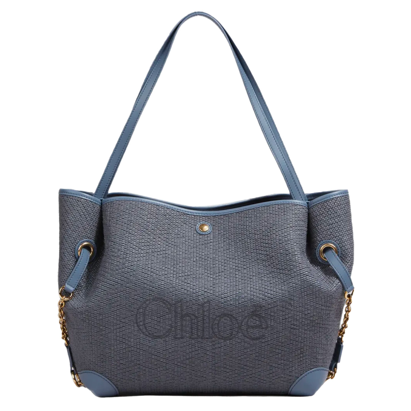 Visuel 2 : Chloé| Cabas Clover en toile et cuir bleu| Boutique Parenthese Bordeaux