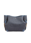 Visuel 1 : Chloé| Cabas Clover en toile et cuir bleu| Boutique Parenthese Bordeaux