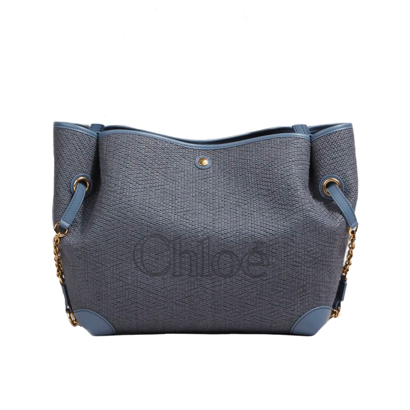 Visuel 1 : Chloé| Cabas Clover en toile et cuir bleu| Boutique Parenthese Bordeaux