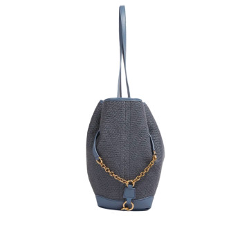 Visuel 3 : Chloé| Cabas Clover en toile et cuir bleu| Boutique Parenthese Bordeaux