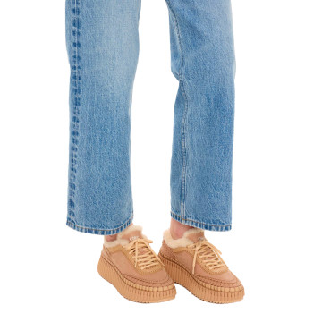 Visuel 5 : Collection Chloé chaussures | Sneakers Nama shearling| Boutique Parenthese Bordeaux
