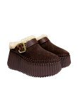 Visuel 2 : Collection Chloé Bordeaux | Mule compensée Nama marron | Boutique Parenthese Bordeaux