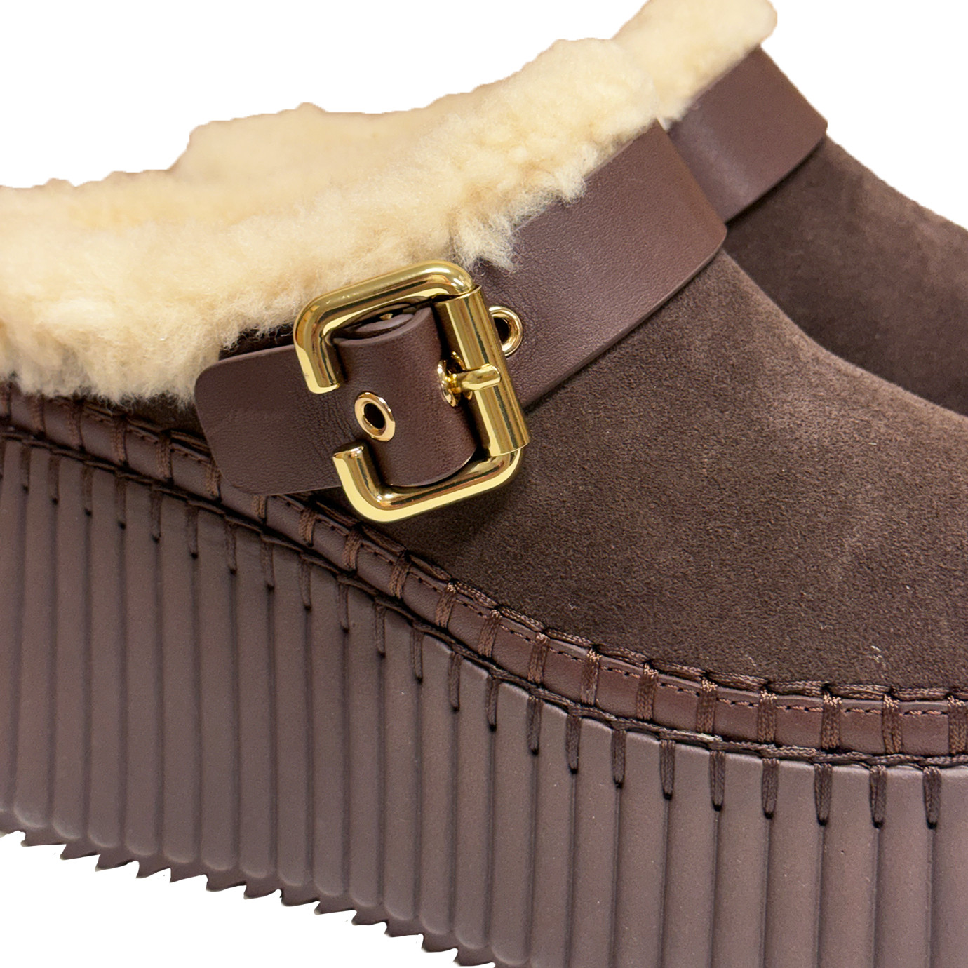 Visuel 5 : Collection Chloé Bordeaux | Mule compensée Nama marron | Boutique Parenthese Bordeaux