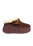 Visuel 1 : Collection Chloé Bordeaux | Mule compensée Nama marron | Boutique Parenthese Bordeaux