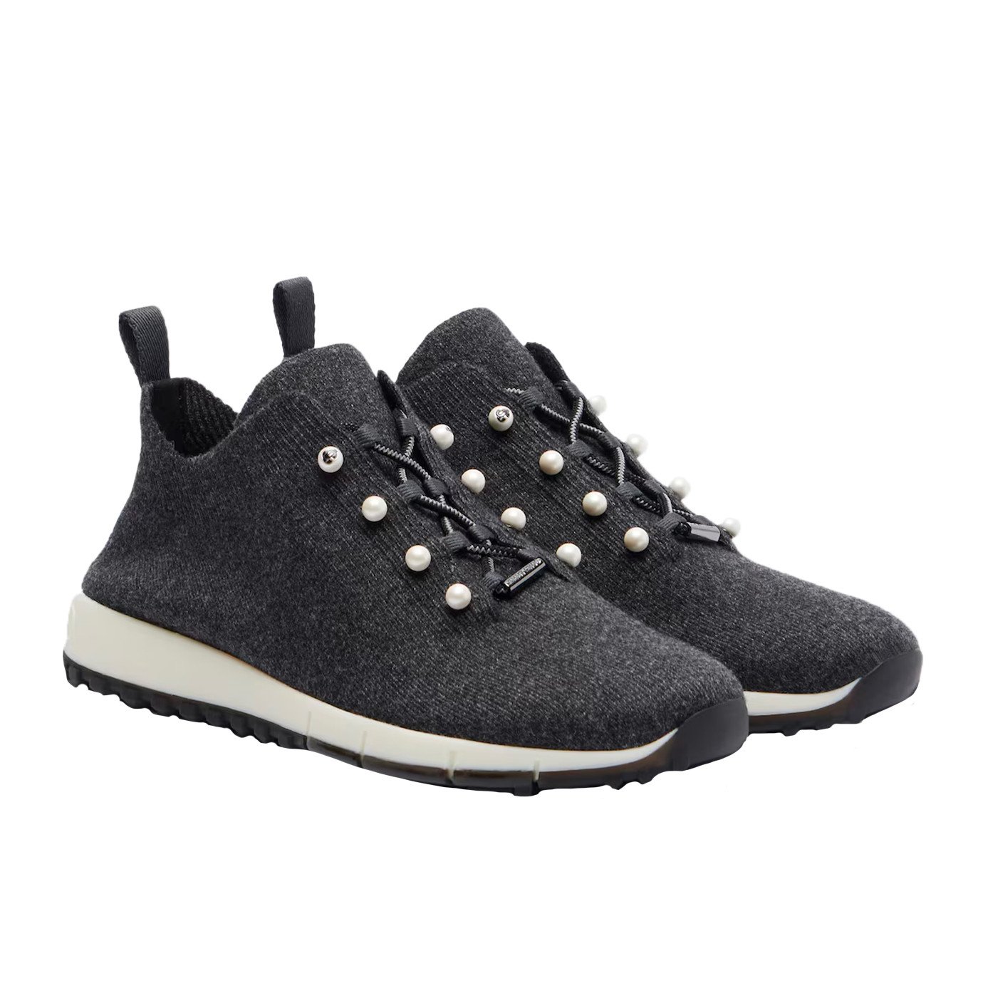 Visuel 2 : jimmy Choo | Sneakers Veles en cachemire gris| Boutique Parenthese Bordeaux