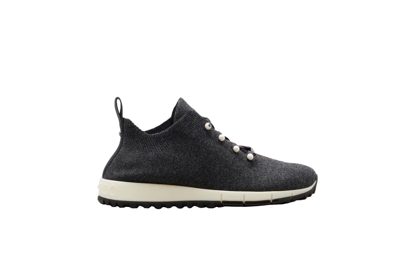 Visuel 1 : jimmy Choo | Sneakers Veles en cachemire gris| Boutique Parenthese Bordeaux