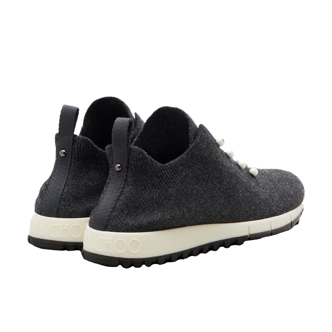 Visuel 3 : jimmy Choo | Sneakers Veles en cachemire gris| Boutique Parenthese Bordeaux