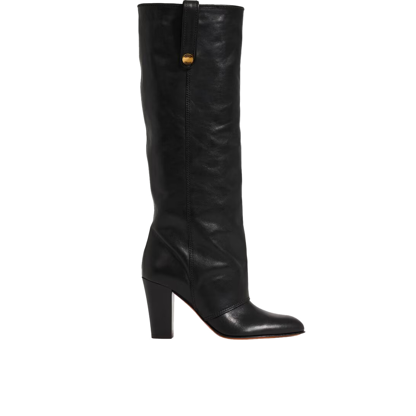 Visuel 1 : Collection Jimmy Choo Bordeaux | Botte Anouk en cuir noir| Chaussures de luxe Parenthese Bordeaux