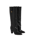 Visuel 2 : Collection Jimmy Choo Bordeaux | Botte Anouk en cuir noir| Chaussures de luxe Parenthese Bordeaux